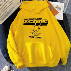 The Binding of Isaac Women for Clothing Original Cartoon Print Letter Patterns Secondary Long-sleeve Couples Sweatshirts Regular
