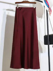 Acetic Satin Fishtail Skirt