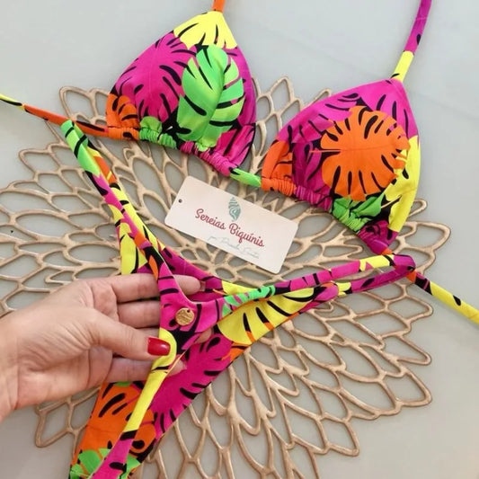 Women's Bikini Split Print Swimwear