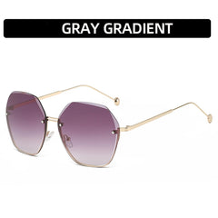 Ladies  Polygonal Metal Sunglasses