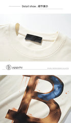 Supzoom New Arrival Summer High Street Splash Ink Printing Neutral O-neck Casual Heavy Texture Cotton Ins Loose Men T shirt