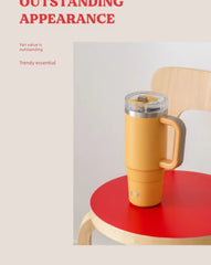 Taishuo Giant Vacuum Cup Cup with Straw Large Capacity Office Cup 2025 New Arrival Vacuum Cup Large Ice Cup