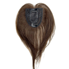 Body Wavy Brazilian Human Hair Toppers 25cm Clip In Hairpieces Extensions Increase Hair Volume for Women Mild Light Brown Remy