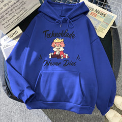 Dream SMP Game Crewneck Hoodie Retro Style Technoblade Never Dies Print Sweatshirt Funny Cartoon Tops Women/Men Kawaii Hoodies