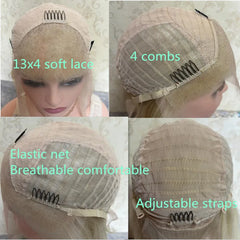 Synthetic Lace Front Wig Blonde Wigs for Woman Lady Deep Wave Lace Front Wigs Caramel Golden Blonde Wig Glueless Cosplay Sale