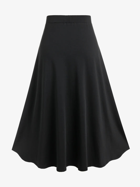Plus Size Gothic Lace Up Skirt