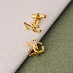 Customized First Letter Cufflinks, Groomsmen Gifts, Groom's Wedding Cufflinks, Wedding Gifts, Men's Cufflinks Gifts