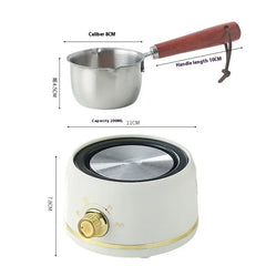 2025 New DIY Tool Wax Bottle Sugar Butter Melting Pot Heating Furnace Insulation Hot Milk Stainless Steel Mini Melting Wax Pot