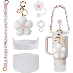 Stanley Cup Accessories Set Including Silicone Straw Cover, Silicone Boot, Water Bottle Handle Strap