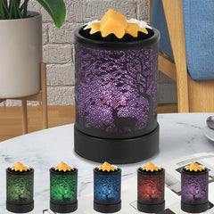 Wax Melter Metal Wax Warmer Night Lamp Electric Wax Burner with Colorful LED Light Plug-in Aromatherapy Candle Burner Decorative
