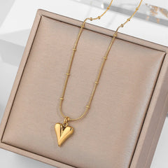 Ramos Temperament Heart Pendant   Necklace