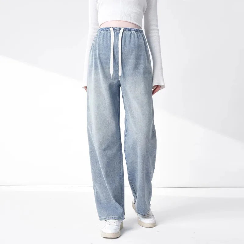 Maternity New Jeans Spring and Summer No Toddler Maternity Pants Straight Wide-Leg Pants Large Size Casual Pants Women's Jeans