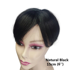 Body Wavy Brazilian Human Hair Toppers 25cm Clip In Hairpieces Extensions Increase Hair Volume for Women Mild Light Brown Remy