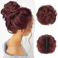 Messy Hair Bun Hair Scrunchies Extension Curly Wavy Messy Synthetic Chignon Fake Updo Hairpieces For Women Girls
