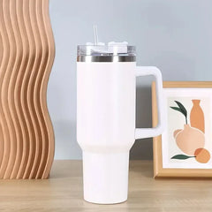 Coffee Mugs Stainless Steel Thermal And Cold-insulating With Straw Portable Large-capacity Water Cup Suitable For stanley cup