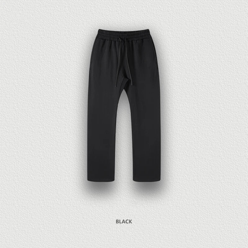 ZODF New 2025 Autumn Men's 445GSM Sweatpants Unisex High Street Soft Knitted Straight Pants Brand Streetwears Tracksuits HY0382