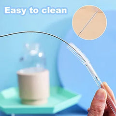 Straw Cleaner Brush ,6Pcs Reusable Extra Long Straw Cleaner for 40/30/20 oz Stanley Mug, 10mm Wide Drinking Straw Cleaning Brush