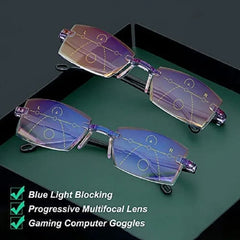 Men's Reading Glasses Smart Glasses With Automatic Adjustment Lens Dimming Glasse Women Anti-blue Light +1.0-+4.0 Reading Mirror