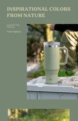 Taishuo Giant Vacuum Cup Cup with Straw Large Capacity Office Cup 2025 New Arrival Vacuum Cup Large Ice Cup