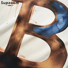 Supzoom New Arrival Summer High Street Splash Ink Printing Neutral O-neck Casual Heavy Texture Cotton Ins Loose Men T shirt